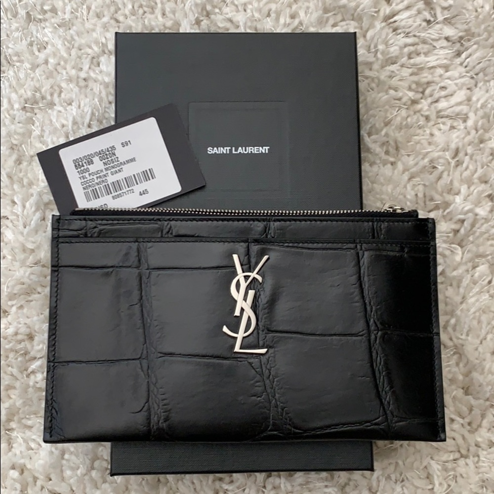 NIB Authentic Saint Laurent Bill Pouch